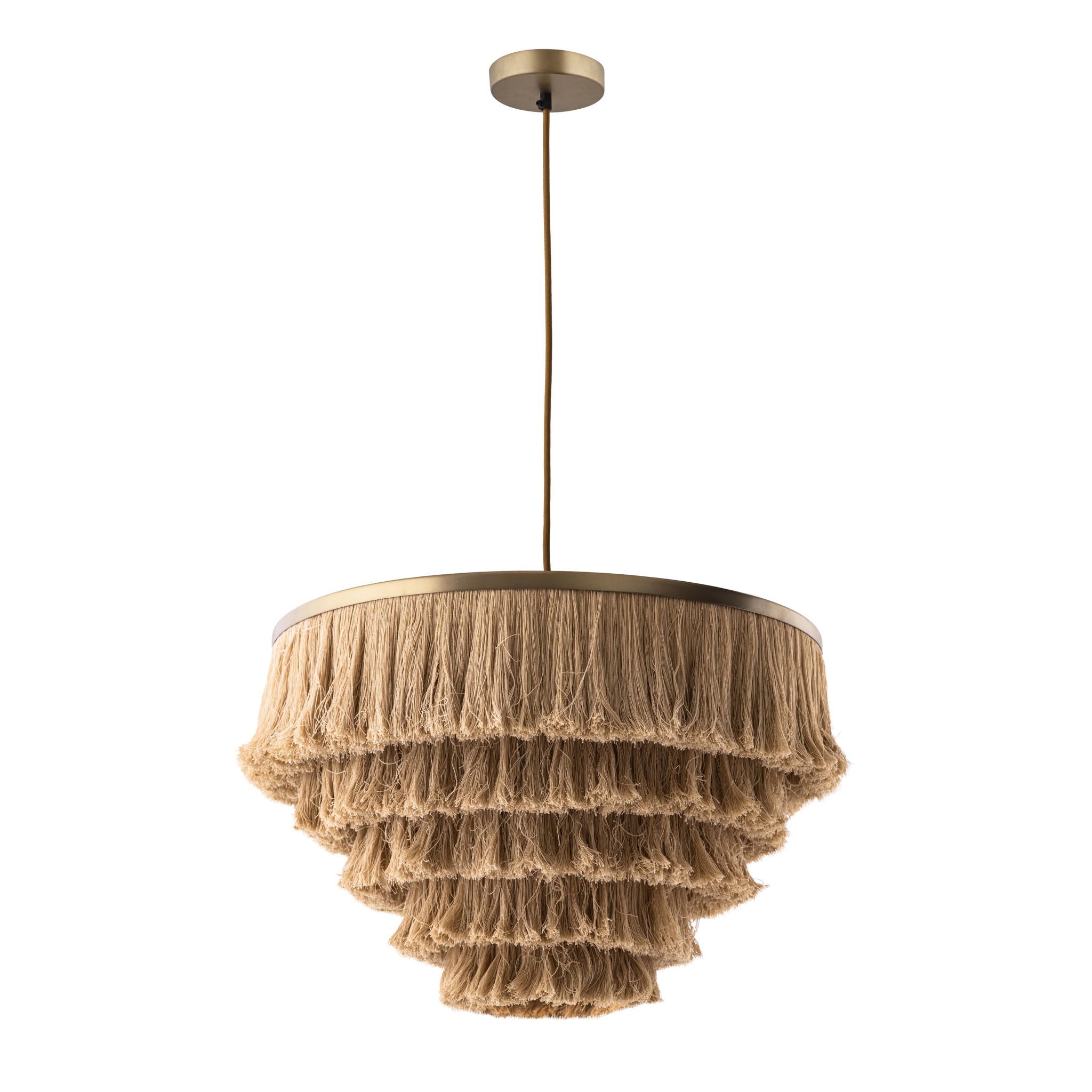 Sarai - Fringe Pendant - Natural - Urban Living Furniture (Los Angeles, CA)
