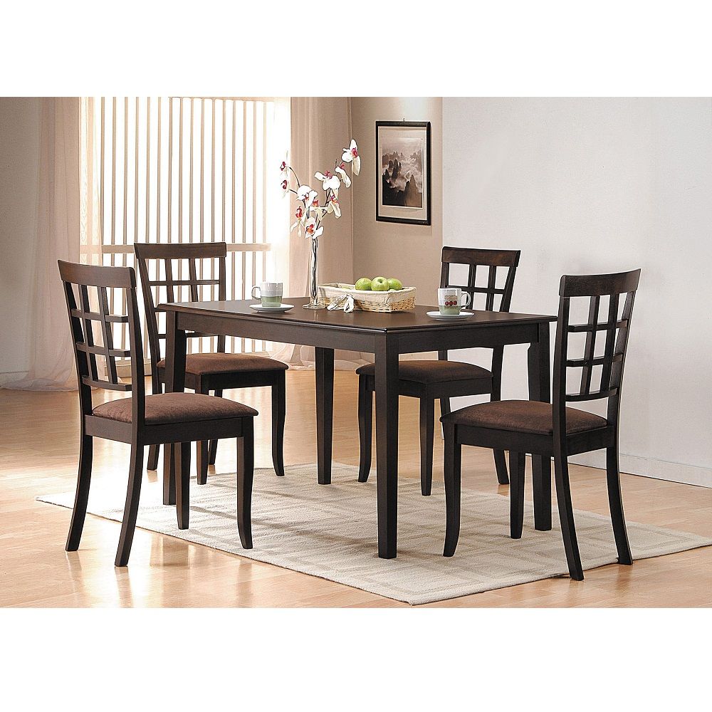Cardiff - 18" Side Chair (Set of 2) - Dark Brown Microfiber & Espresso - Urban Living Furniture (Los Angeles, CA)