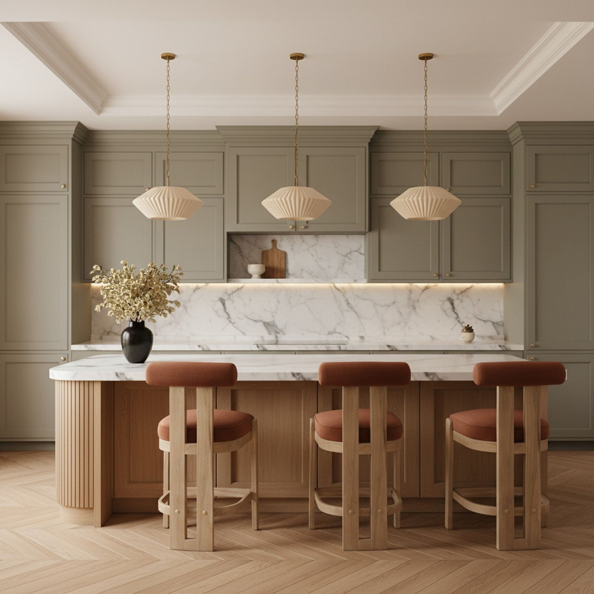 Arienzo - Velvet Performance Fabric Upholstered Counter Stool (Set of 2)