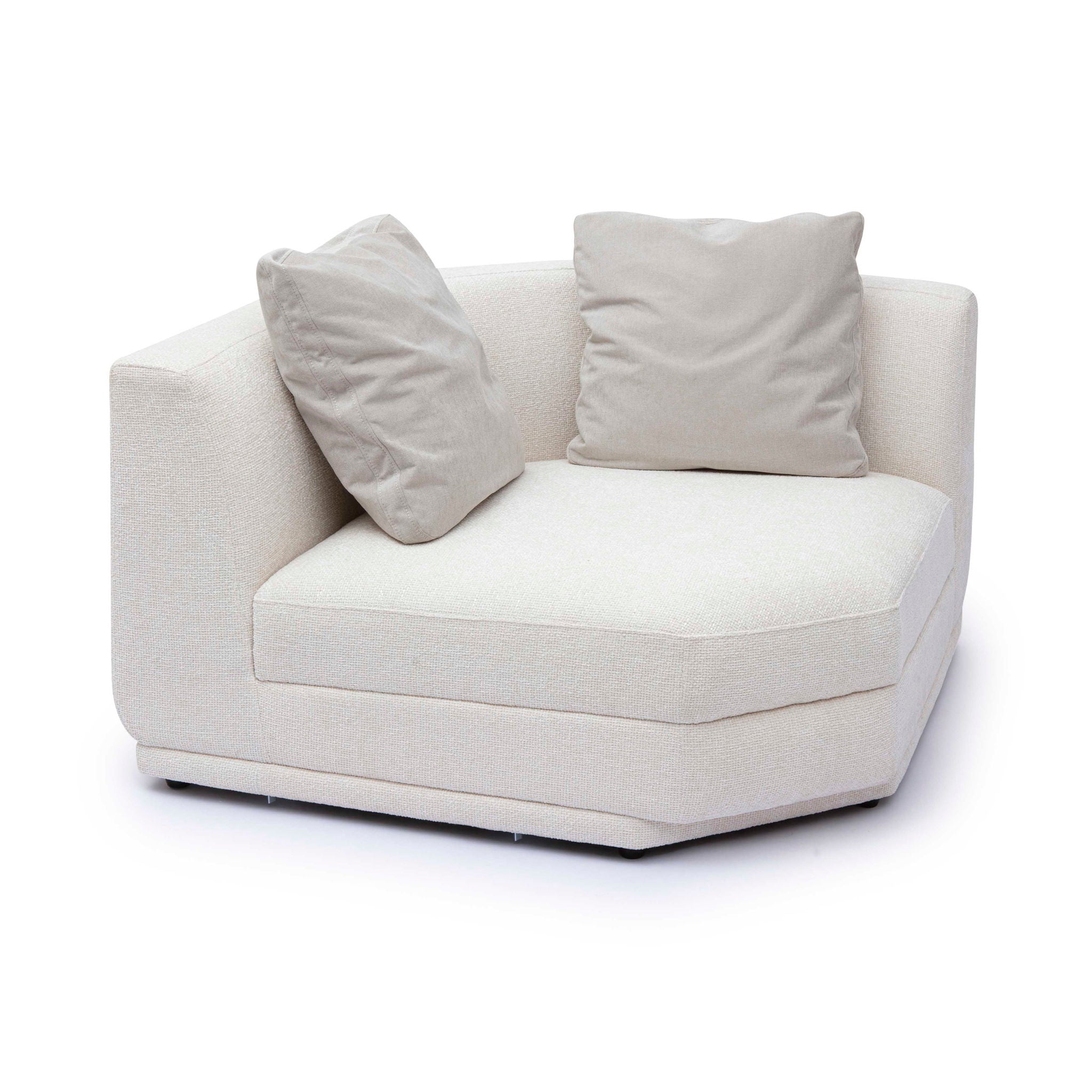 Perry - Modular Wedge Corner Chair - Cream - Urban Living Furniture (Los Angeles, CA)
