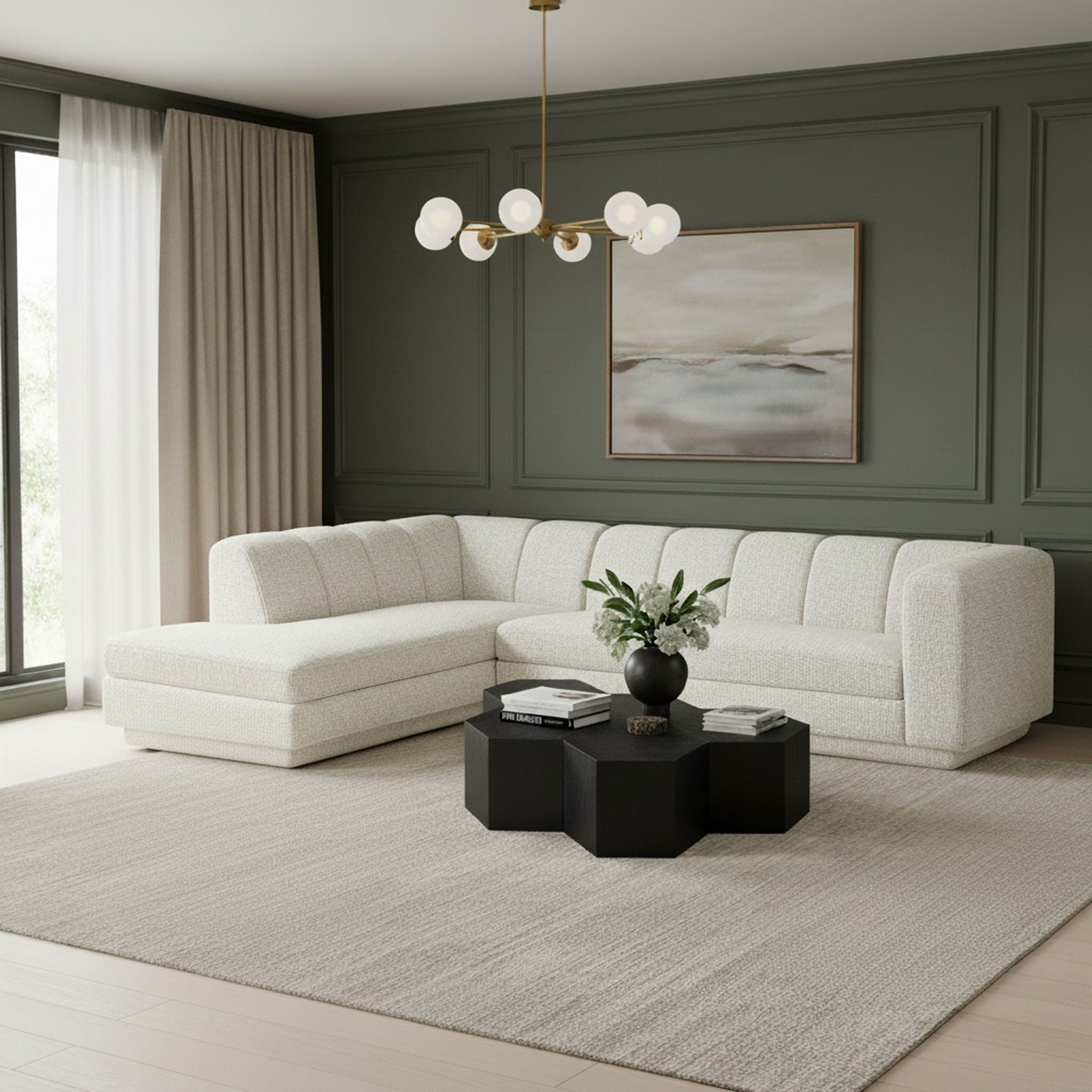 Modari - Sectional - Cream - Urban Living Furniture (Los Angeles, CA)