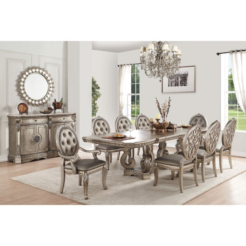Northville - Dining Table - Antique Silver - 30" - Urban Living Furniture (Los Angeles, CA)