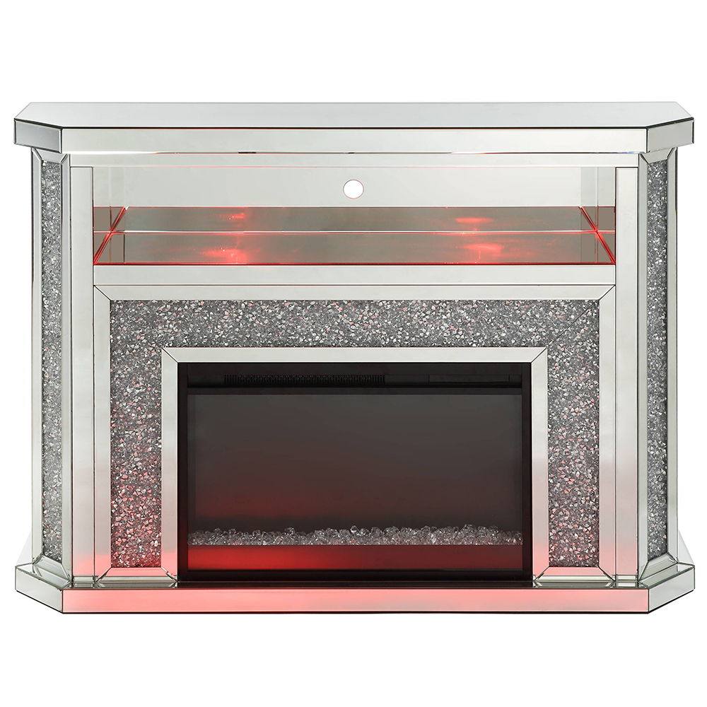 Noralie - 51" Fireplace With LED - Mirrored & Faux Diamonds - Urban Living Furniture (Los Angeles, CA)