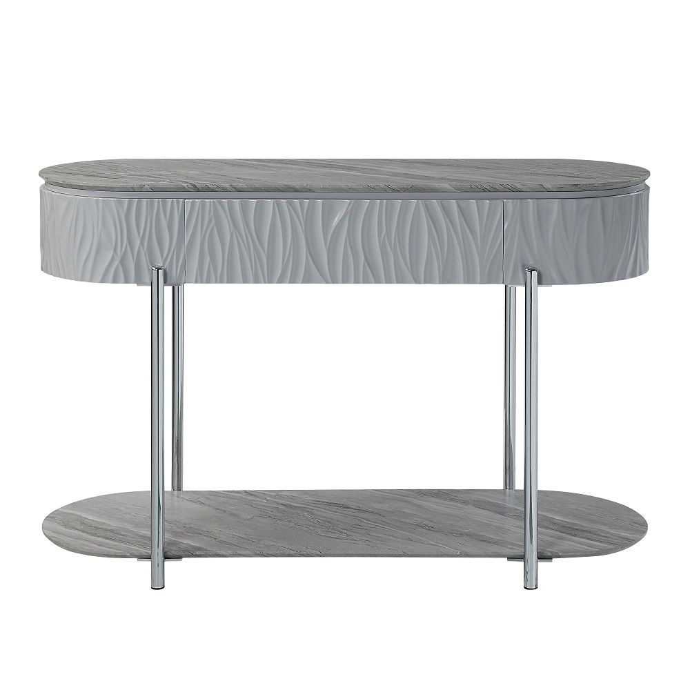 Yukino - Sofa Table - Gray High & Chrome - Urban Living Furniture (Los Angeles, CA)