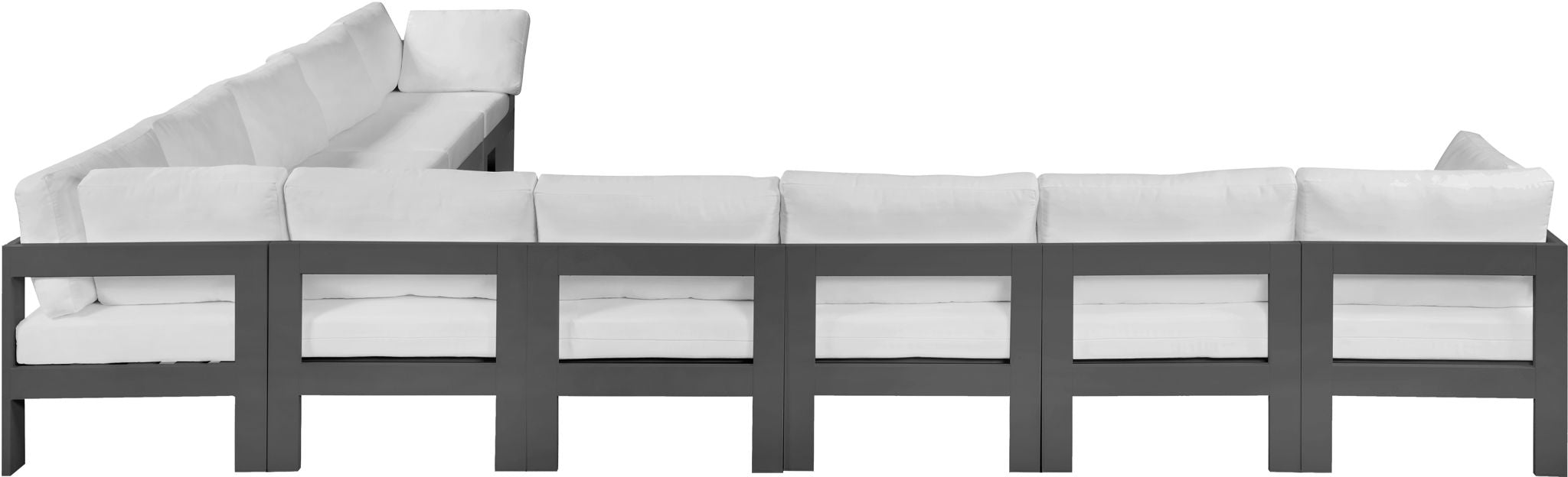 Nizuc - Outdoor Patio 10 Piece Modular Sectional With Gray Frame - Urban Living Furniture (Los Angeles, CA)