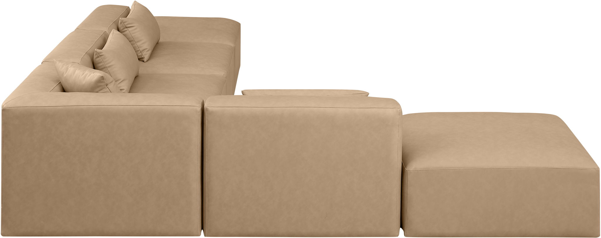 Cube - 6 Piece Modular Corner Armless Sectional - Tan - Urban Living Furniture (Los Angeles, CA)