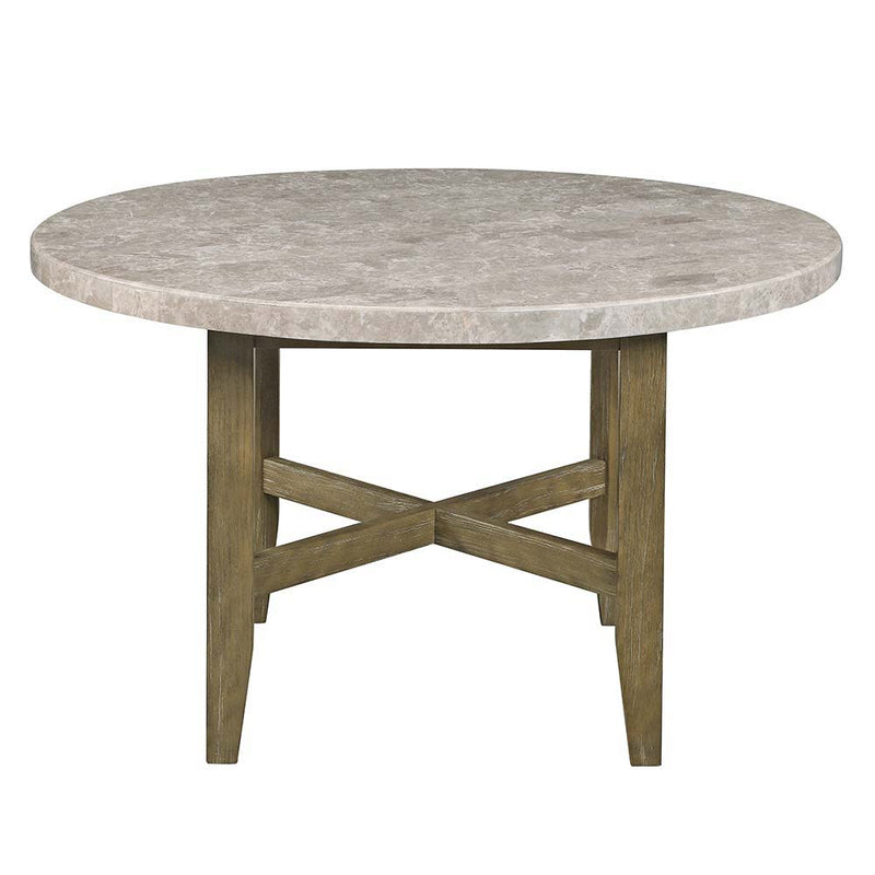 Karsen - Dining Table - Marble & Rustic Oak Finish