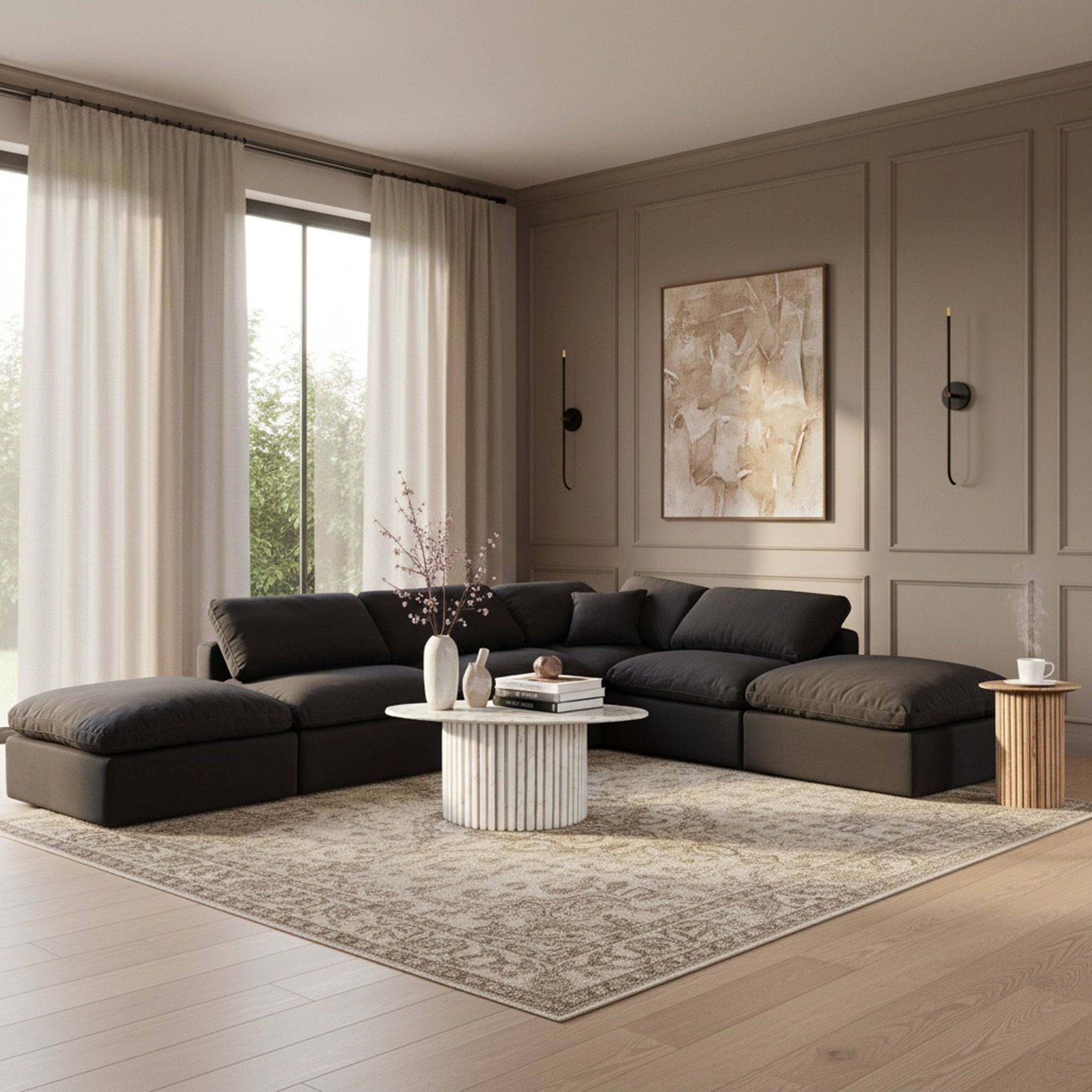 Indulge - Linen 6 Piece Modular Armless Sectional - Urban Living Furniture (Los Angeles, CA)