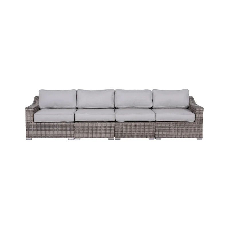 Rattan Sectional Sofa Set With Cushions