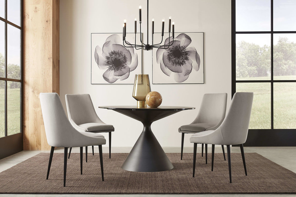 Winston - Stone Top Metal Base Round Dining Table