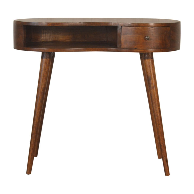 Rounded Writing Desk - Chestnut