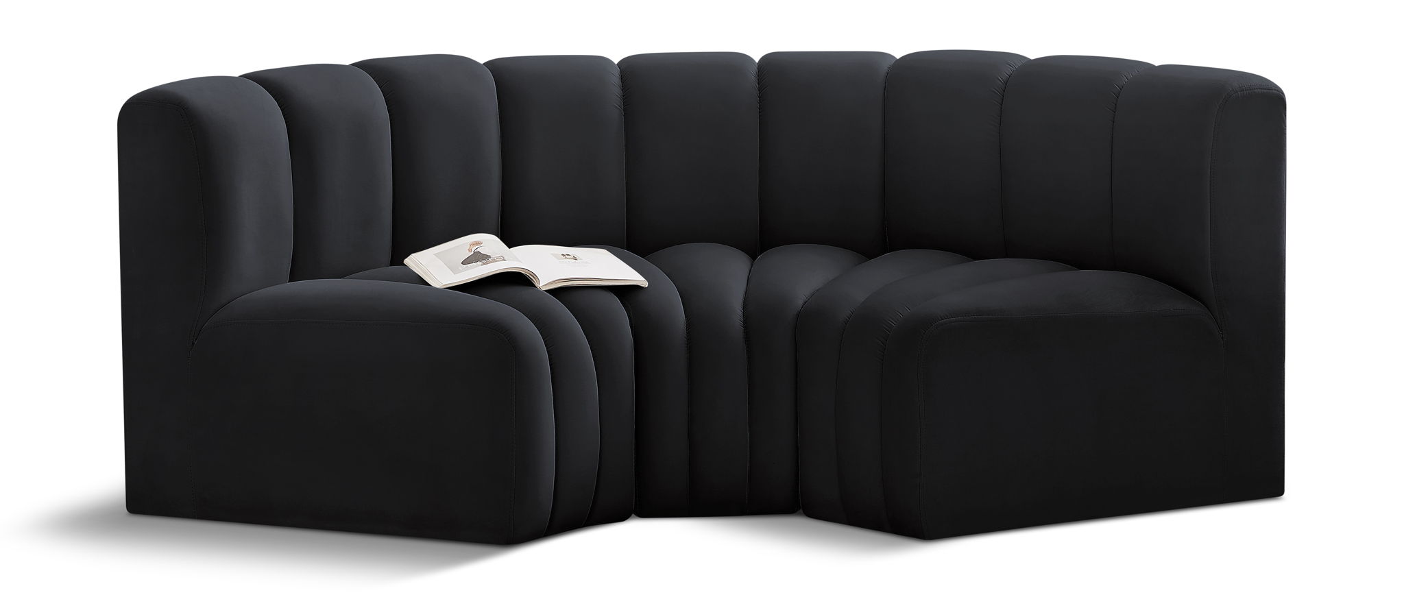 Arc - Velvet 3 Piece Modular U-Shaped Sofa - Urban Living Furniture (Los Angeles, CA)