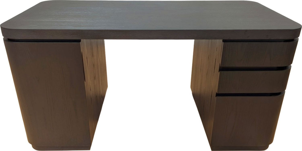 Elora - Double Pedestal Desk - Jet