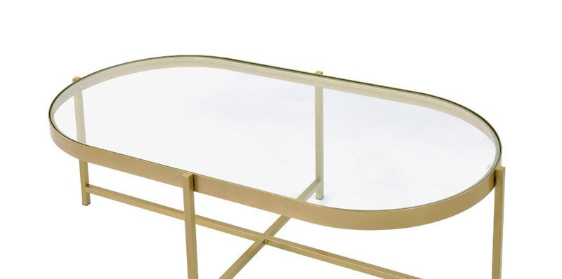 Charrot - Coffee Table - Clear Glass & Gold Finish - Urban Living Furniture (Los Angeles, CA)