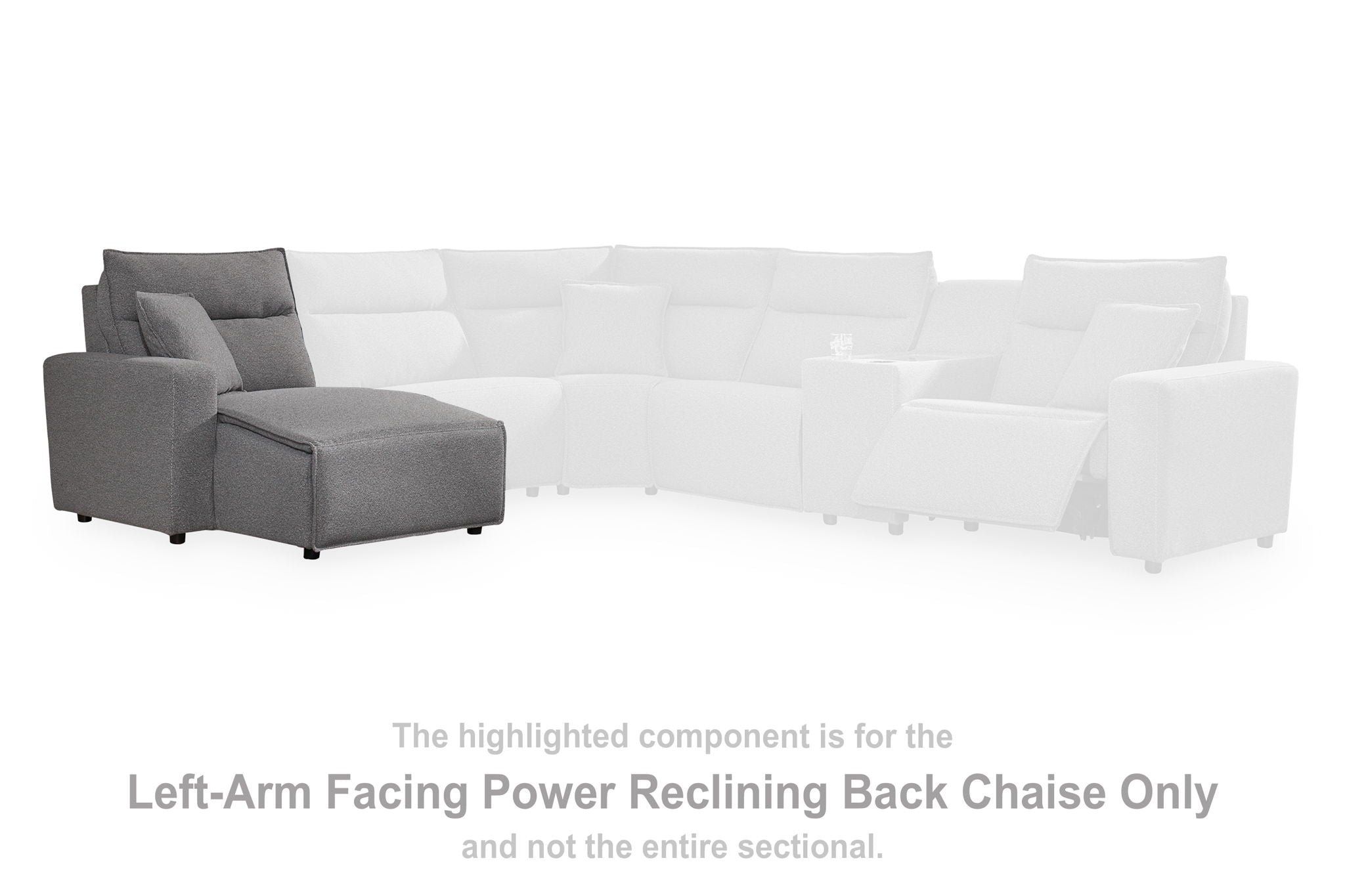 Modmax II - LAF Press Back Power Chaise - Salt And Pepper - Urban Living Furniture (Los Angeles, CA)