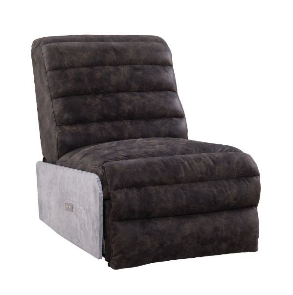 Okzuil - Recliner - 2-Tone Gray Top Grain Leather & Aluminum - Urban Living Furniture (Los Angeles, CA)
