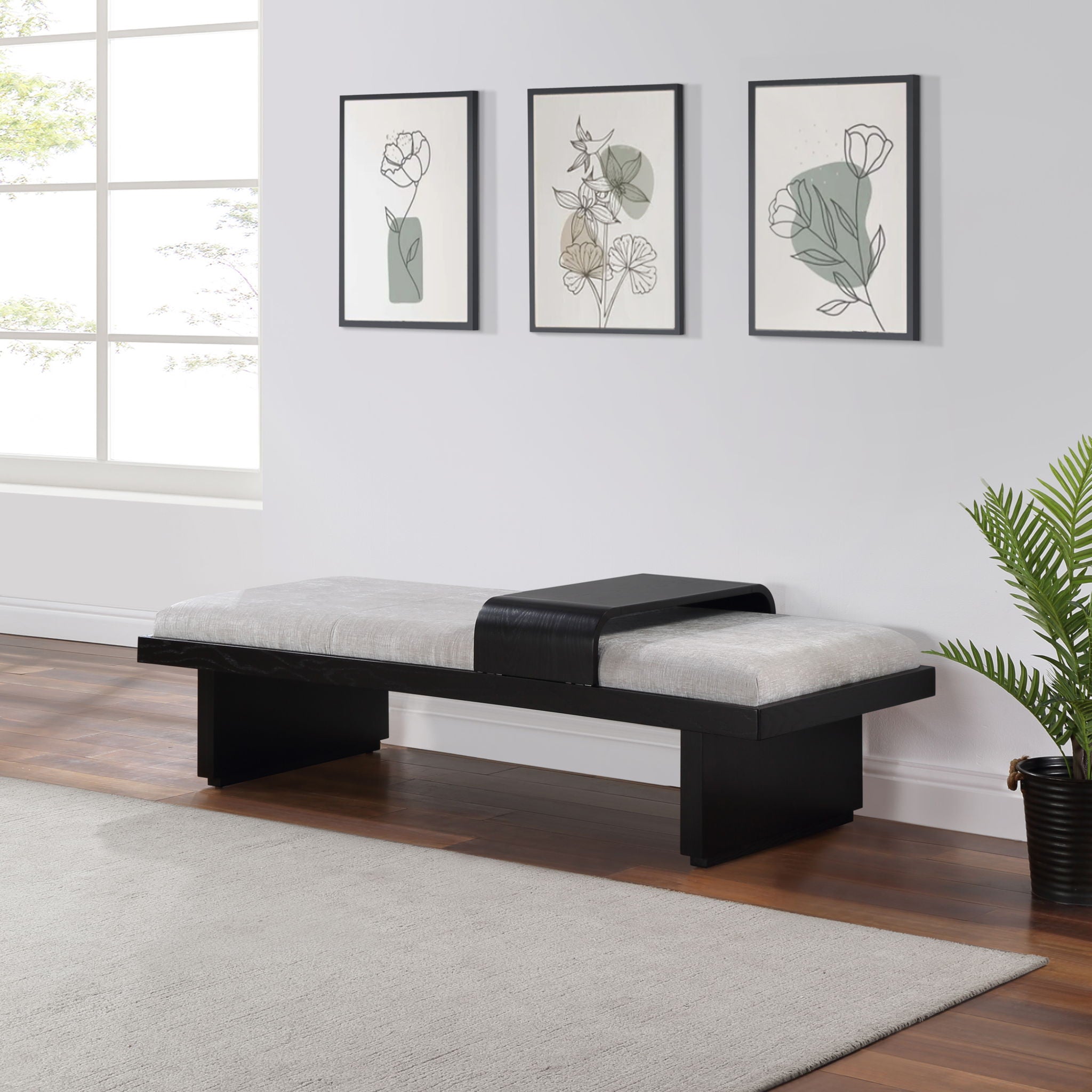 Arlington - Bench - Black Base - Urban Living Furniture (Los Angeles, CA)