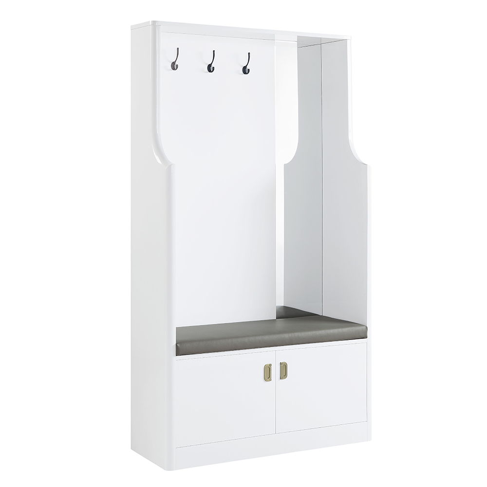 Buck II - Hall Tree - White High Gloss - Urban Living Furniture (Los Angeles, CA)