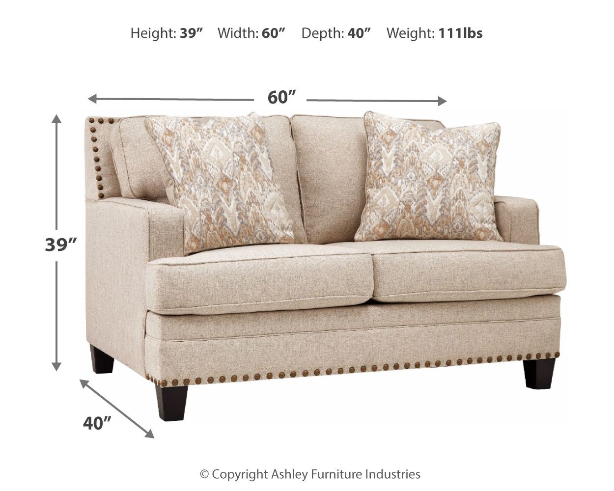 Claredon - Linen - Loveseat - Urban Living Furniture (Los Angeles, CA)