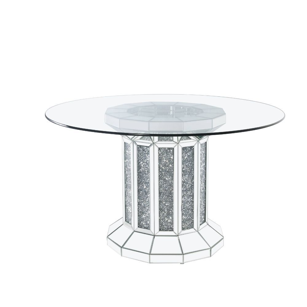 Noralie - Dining Table - Clear Glass Top & Mirrored & Faux Diamonds - Urban Living Furniture (Los Angeles, CA)
