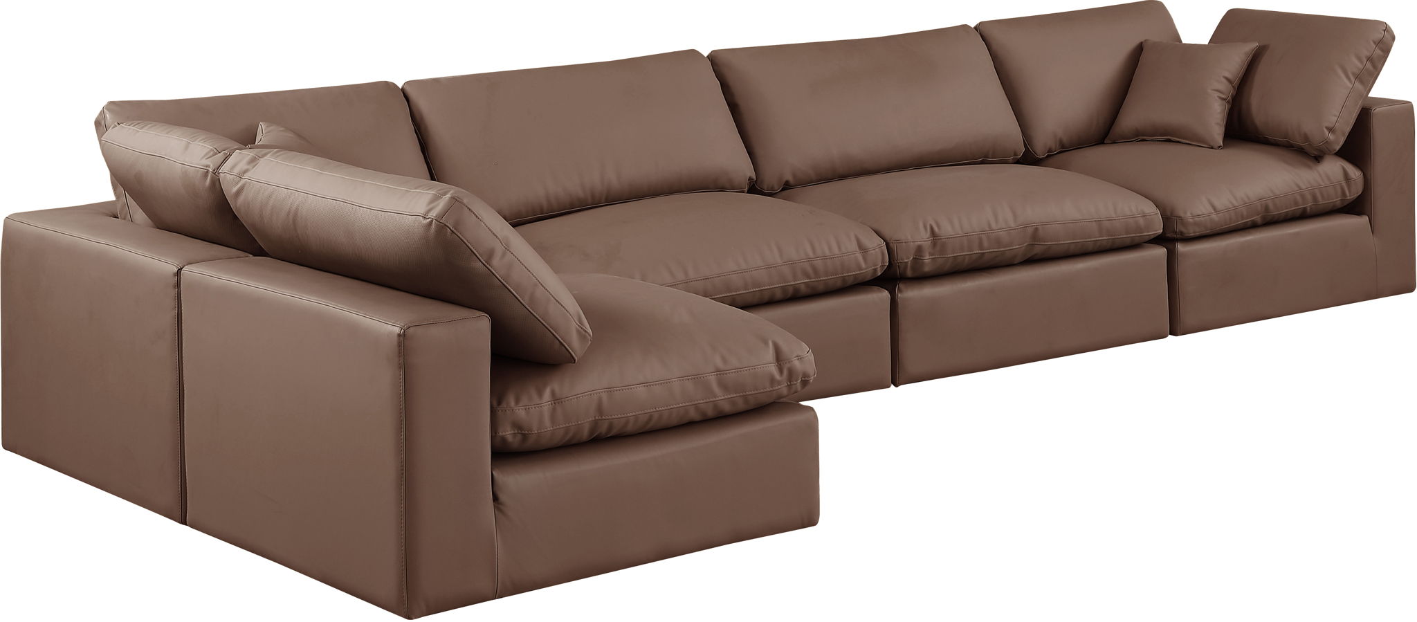 Comfy - 5 Piece Faux Leather Modular Sectional - Urban Living Furniture (Los Angeles, CA)
