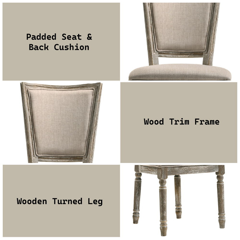 Gabrian - Side Chair (Set of 2) - Fabric & Reclaimed Gray - Urban Living Furniture (Los Angeles, CA)
