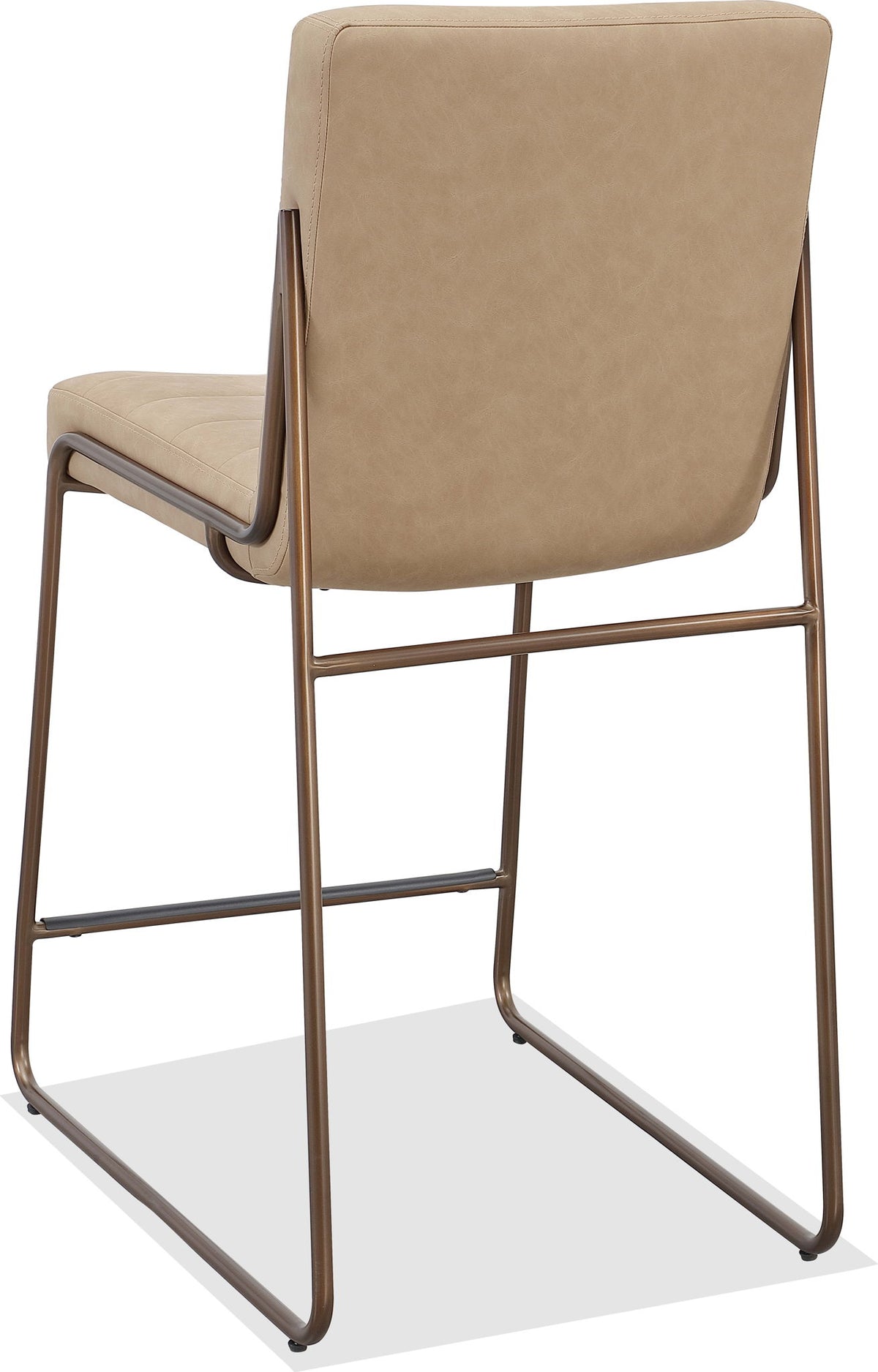 Crossroads 2.0 - Madison Metal Frame Counter Stool - Honey Synthetic Leather