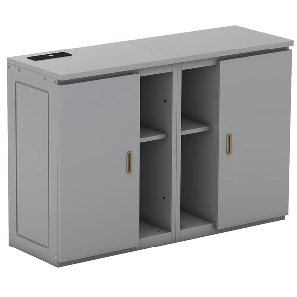 Murphy Bed With Shelves, Cabinets And USB Ports