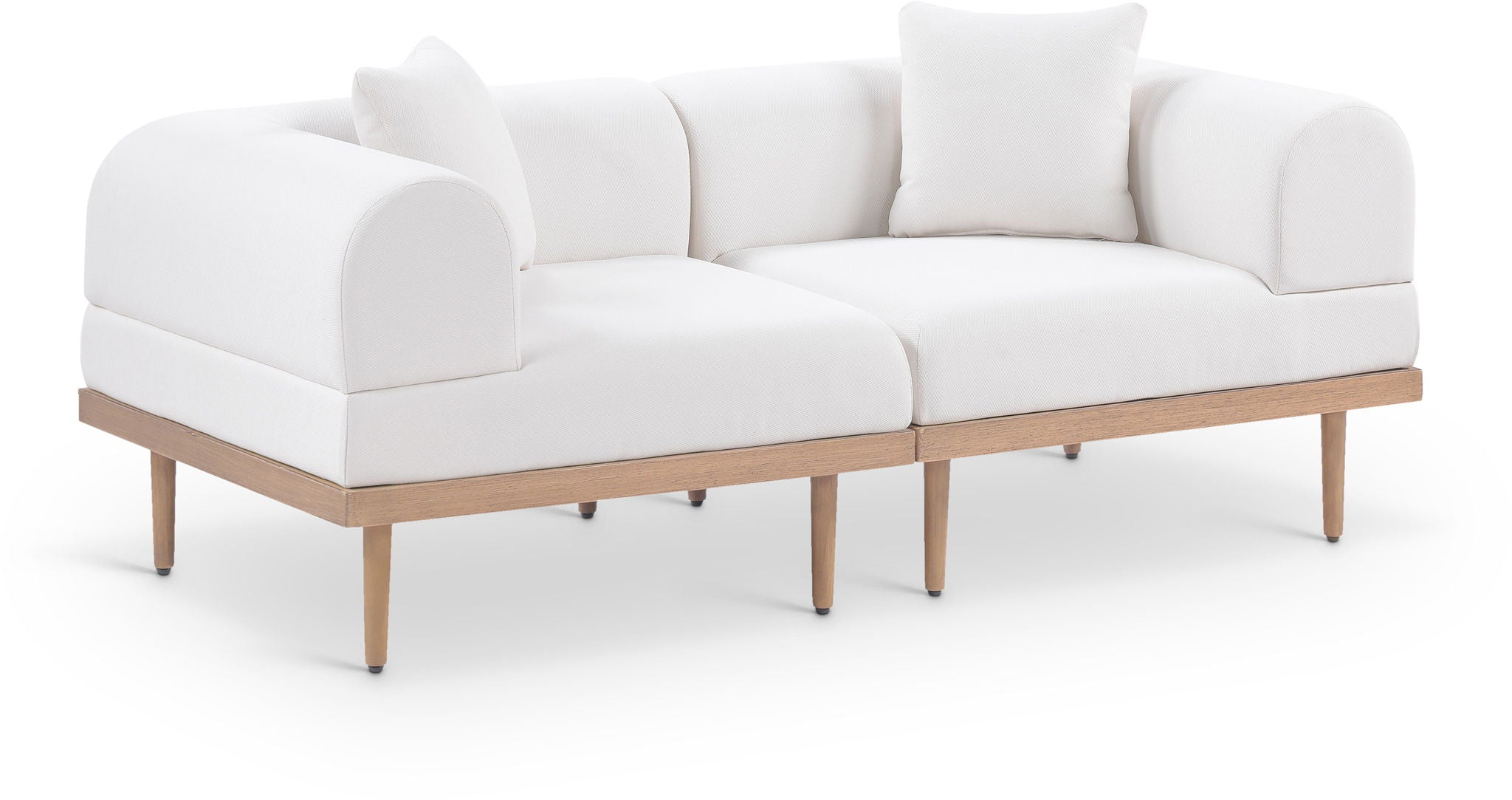 Laguna - 2 Piece Resilient Water Resistant Fabric 71" Upholstered Outdoor Patio Modular Loveseat - Urban Living Furniture (Los Angeles, CA)