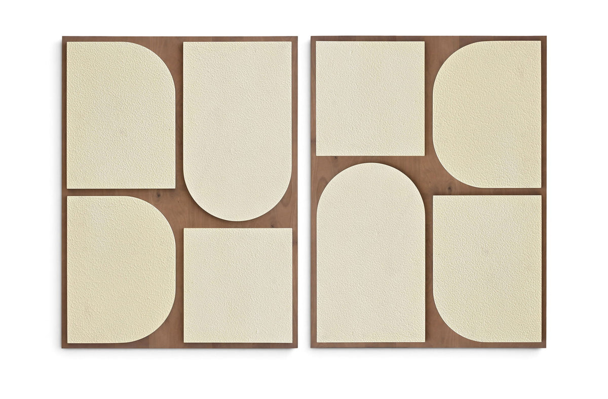 Icon - Mango Wood 2 Piece Wall Art