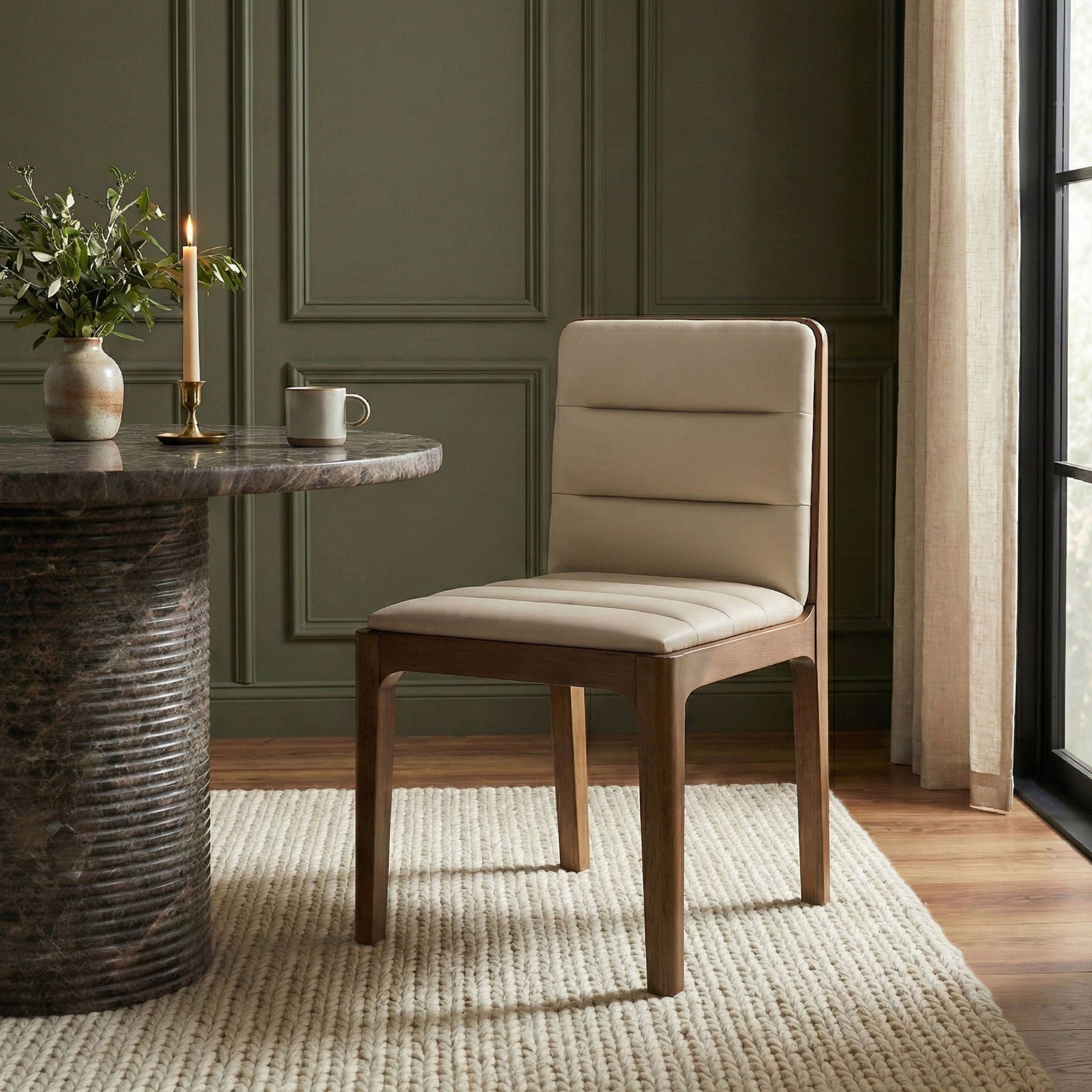 Ellis - Vegan Leather Upholstered Dining Chair (Set of 2) - Brown Base - Urban Living Furniture (Los Angeles, CA)