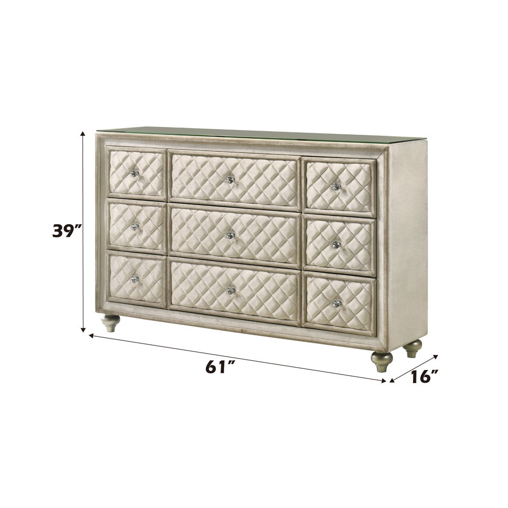 Lucienne - Dresser - Beige Velvet - Urban Living Furniture (Los Angeles, CA)