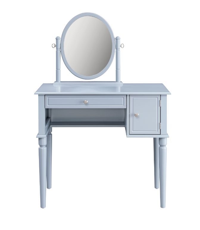 Rabila - Vanity Desk - Cream Fabric & Gray Finish - Urban Living Furniture (Los Angeles, CA)