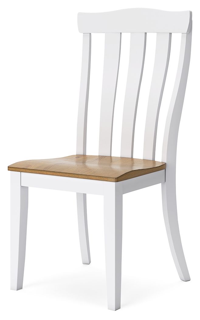 Ashbryn - White / Natural - Dining Room Side Chair (Set of 2) - Urban Living Furniture (Los Angeles, CA)