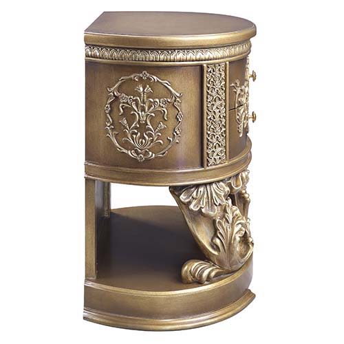 Constantine - Nightstand - Brown & Gold Finish - Urban Living Furniture (Los Angeles, CA)