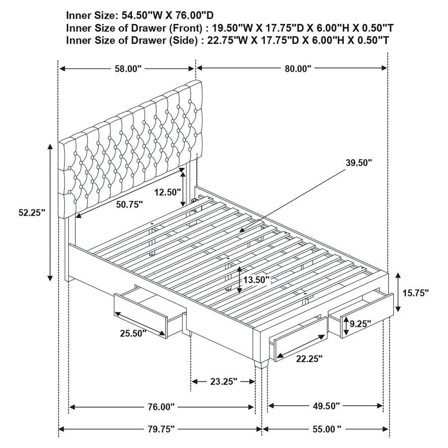 Soledad - Upholstered Storage Panel Bed - Urban Living Furniture (Los Angeles, CA)