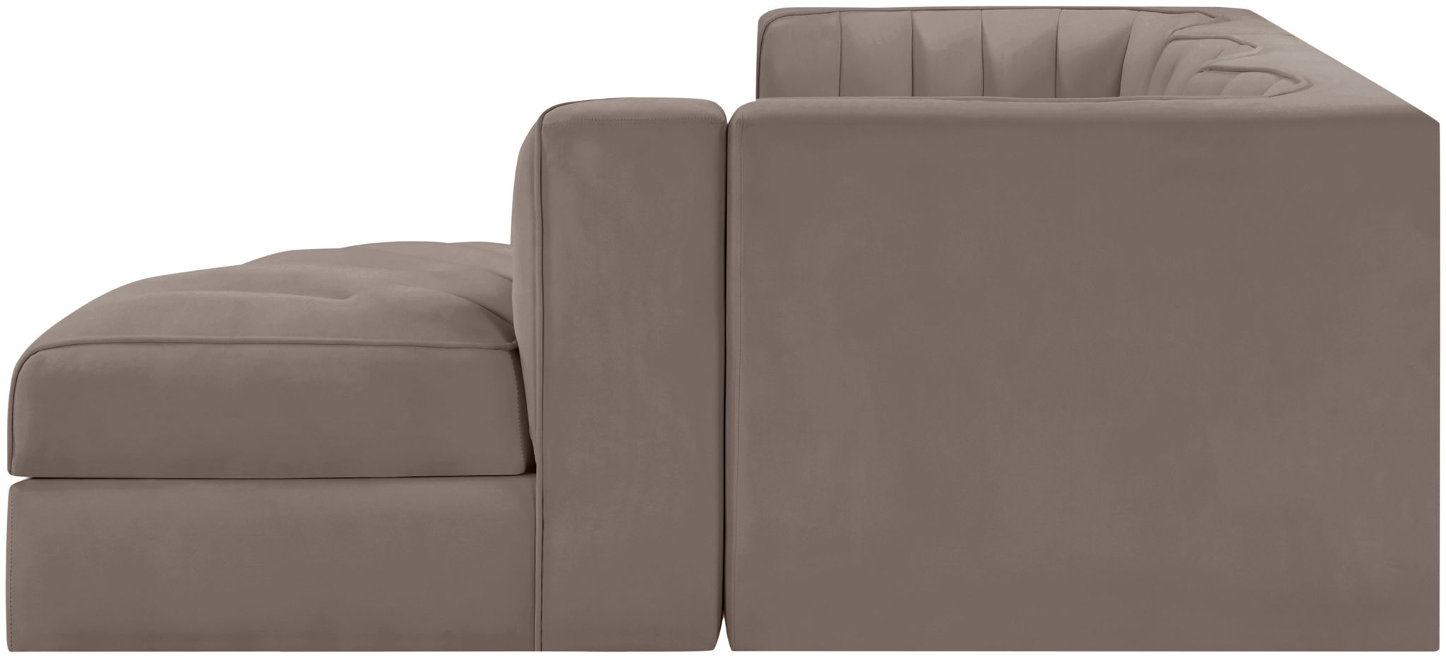 Rummi - Velvet Performance Fabric Upholstered 4 Piece Modular Sectional, With Reverse Corner Chair - Urban Living Furniture (Los Angeles, CA)