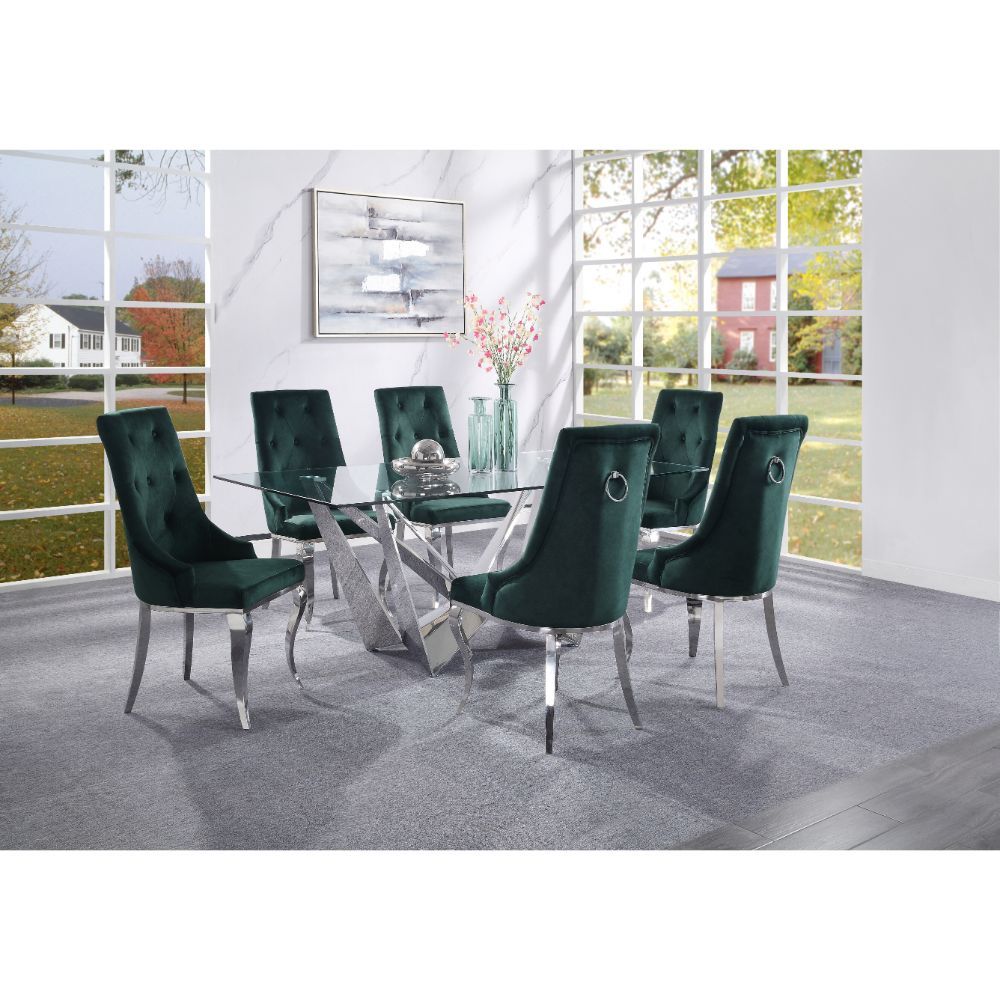 Dekel - Dining Table - Clear Glass & Stainless Steel - Urban Living Furniture (Los Angeles, CA)