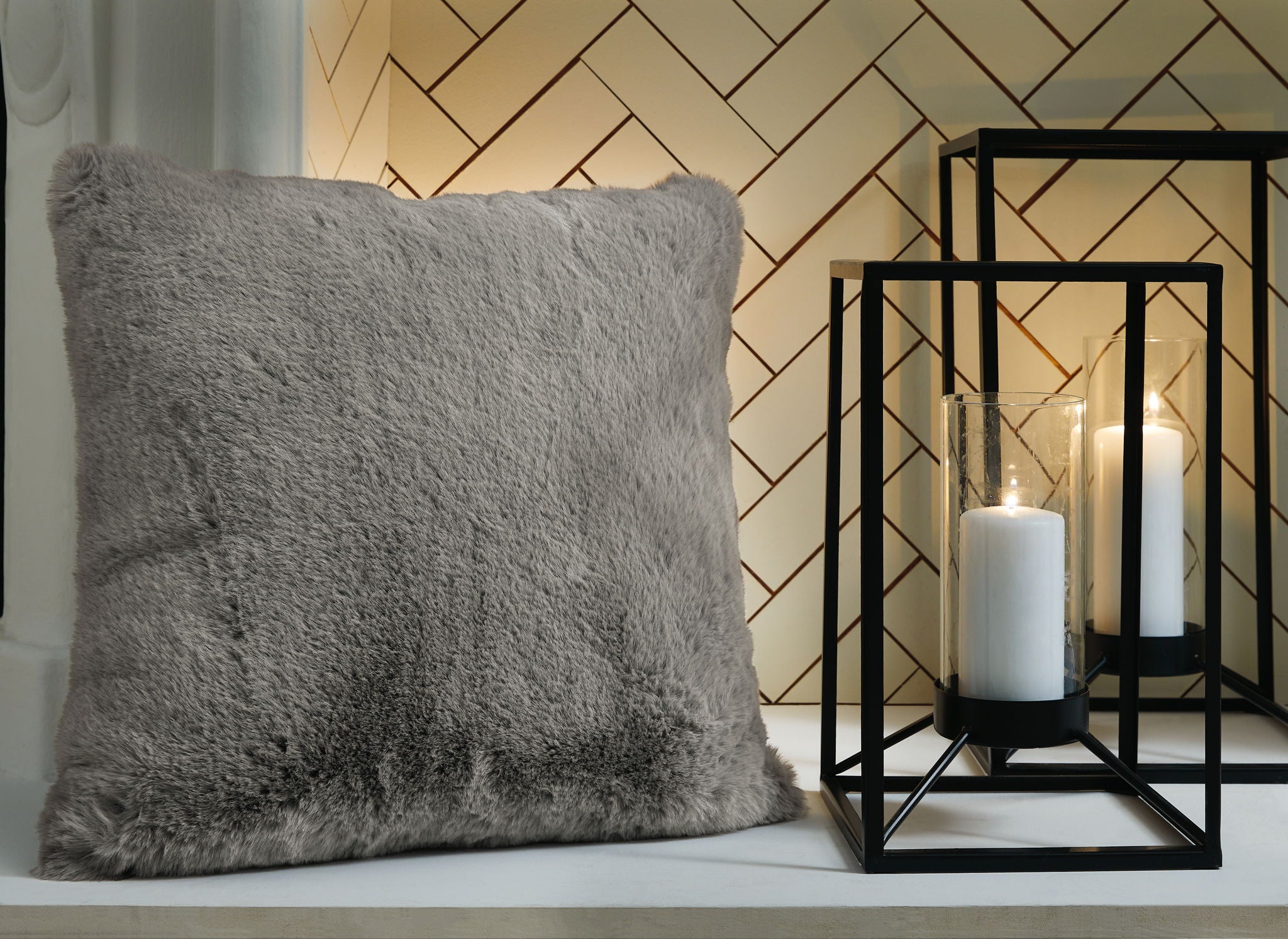 Gariland - Faux Fur Pillow - Urban Living Furniture (Los Angeles, CA)