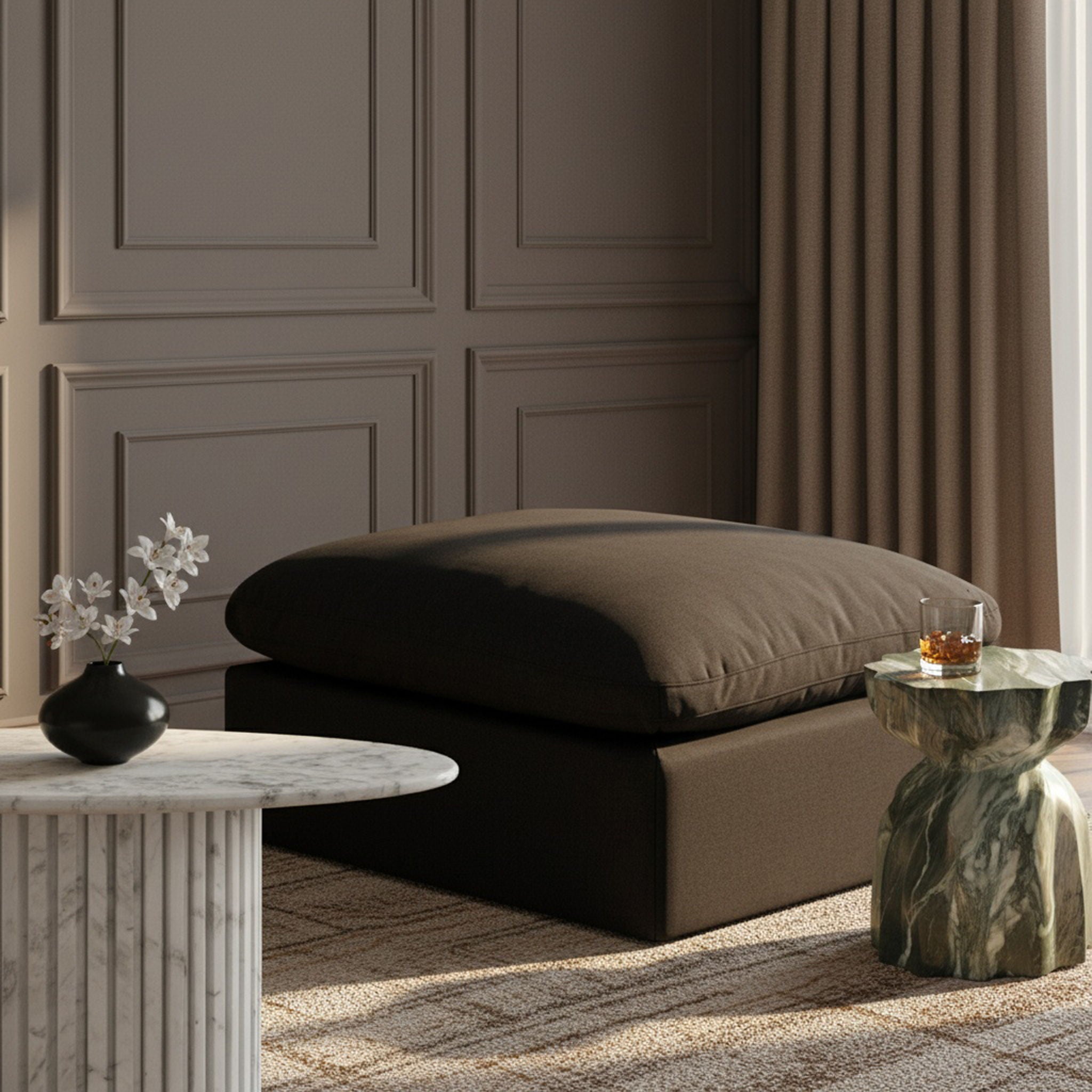 Indulge - Linen Ottoman - Urban Living Furniture (Los Angeles, CA)