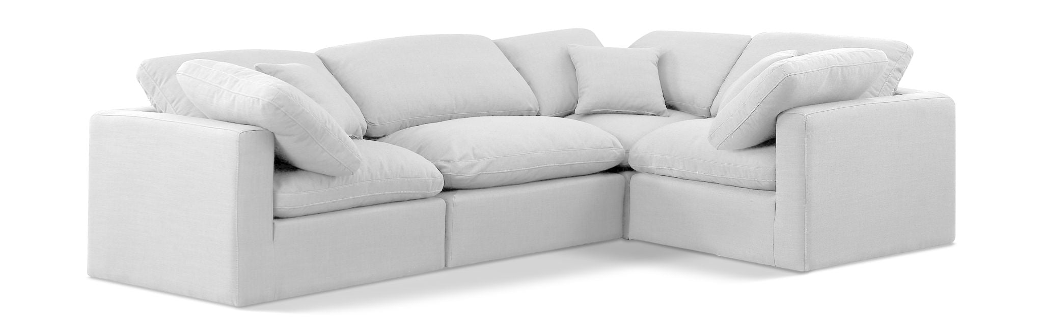 Indulge - Linen 4 Piece Modular Corner Sectional - White - Urban Living Furniture (Los Angeles, CA)