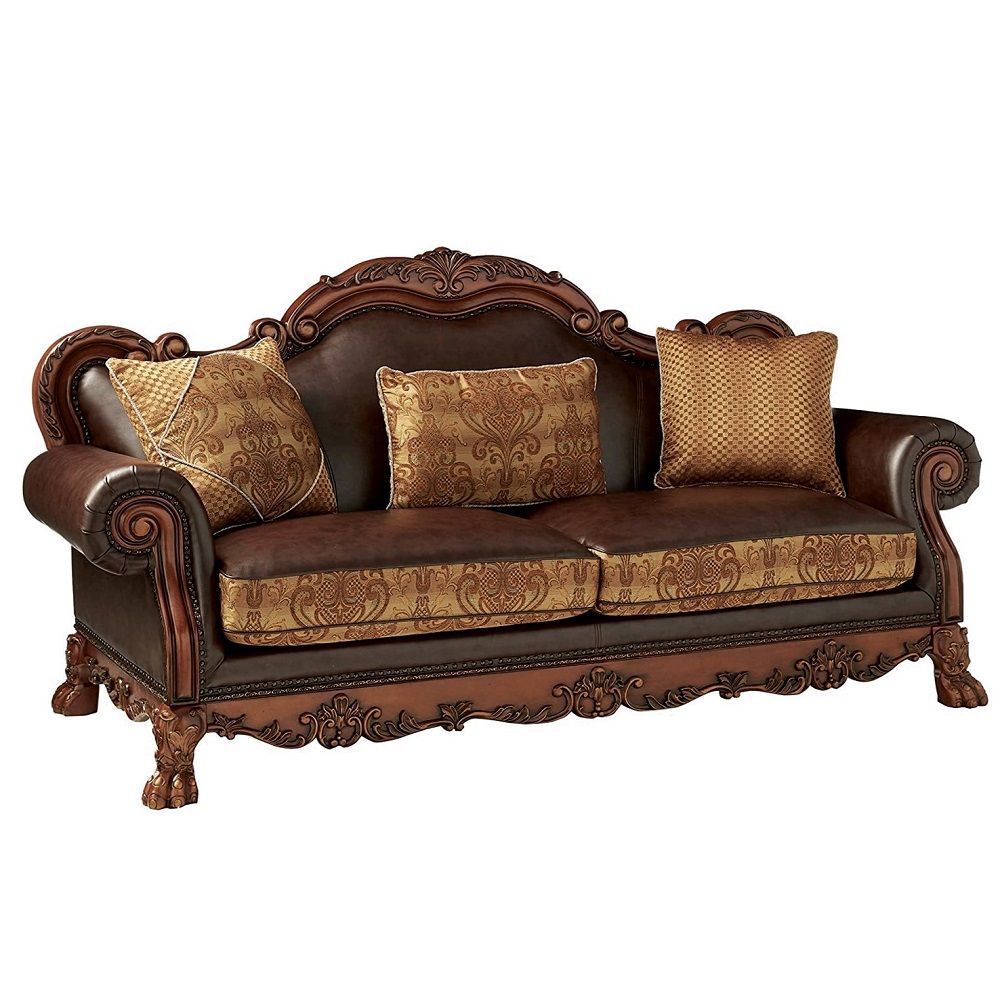 Dresden - Sofa - Bone PU & Gold Patina - Urban Living Furniture (Los Angeles, CA)