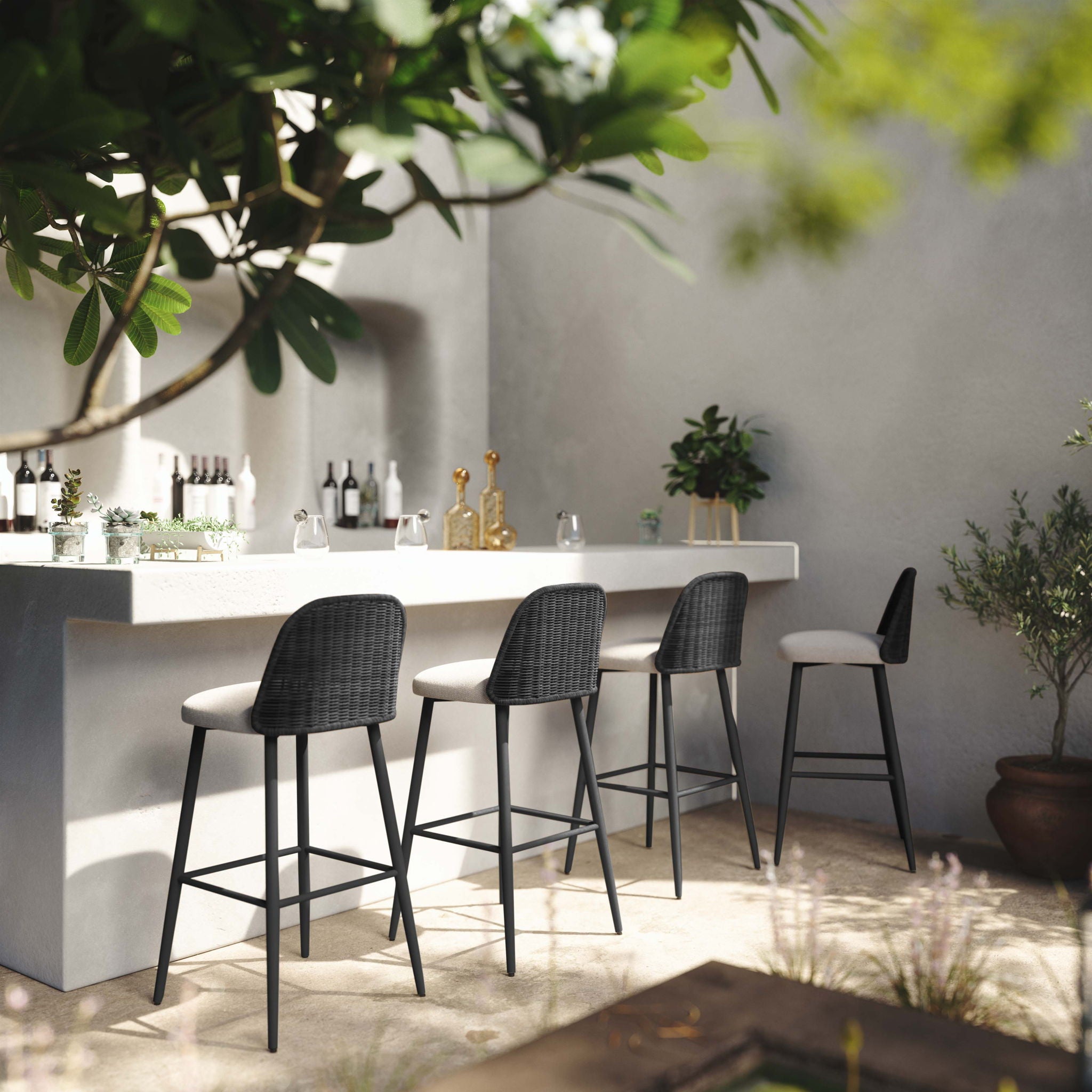 Alexa - Outdoor Barstool - Urban Living Furniture (Los Angeles, CA)
