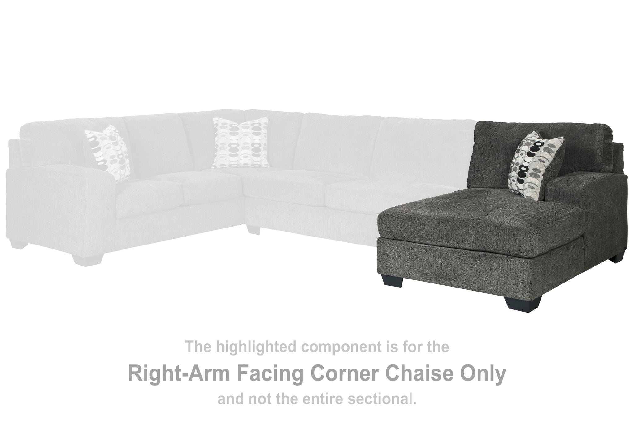 Ballinasloe - Smoke - RAF Corner Chaise - Urban Living Furniture (Los Angeles, CA)