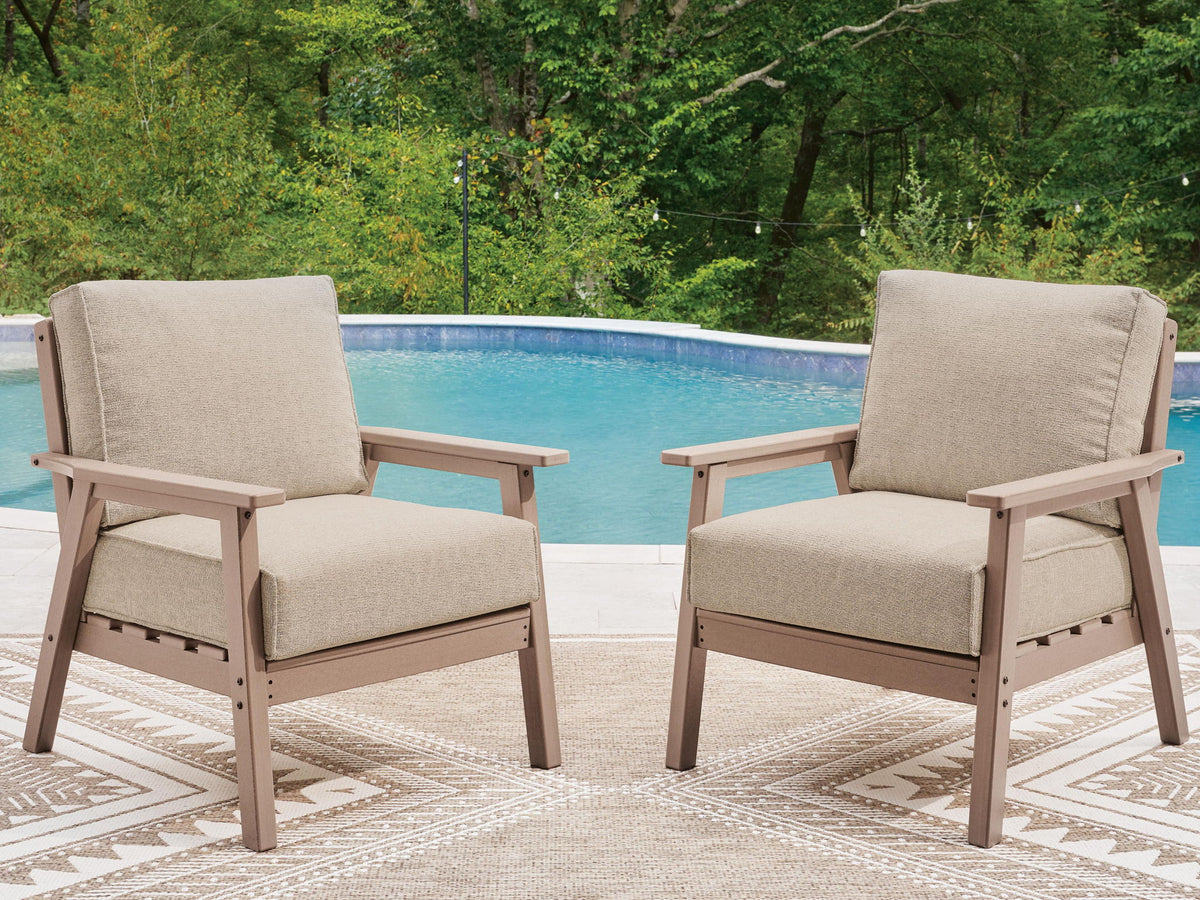Grover Beach - Lounge Chair With Cushion (Set of 2) - Driftwood - Urban Living Furniture (Los Angeles, CA)