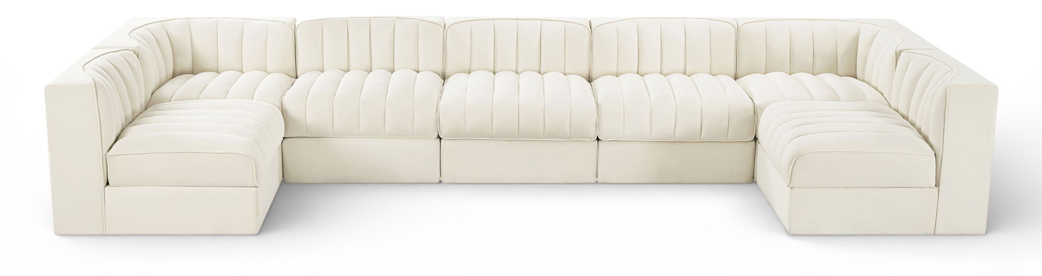 Rummi - Velvet Performance Fabric Upholstered 7 Piece Modular Sectional (With 2 Corner Chairs) - Urban Living Furniture (Los Angeles, CA)