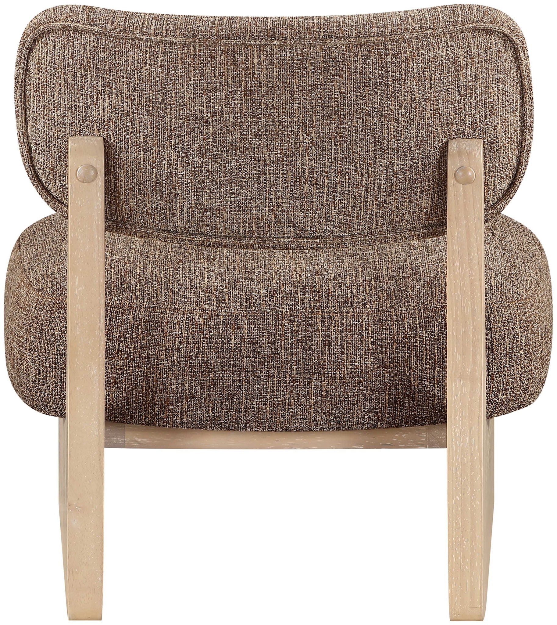 Vetra - Linen Textured Fabric Upholstered Accent Chair With Natural Base