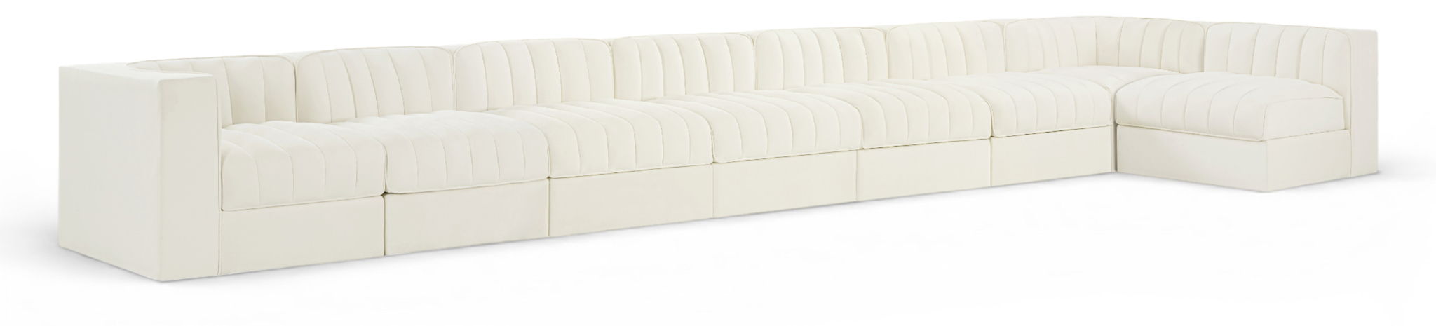 Rummi - Velvet Performance Fabric Upholstered 8 Piece Modular Sectional, L-Shaped (Right) - Urban Living Furniture (Los Angeles, CA)