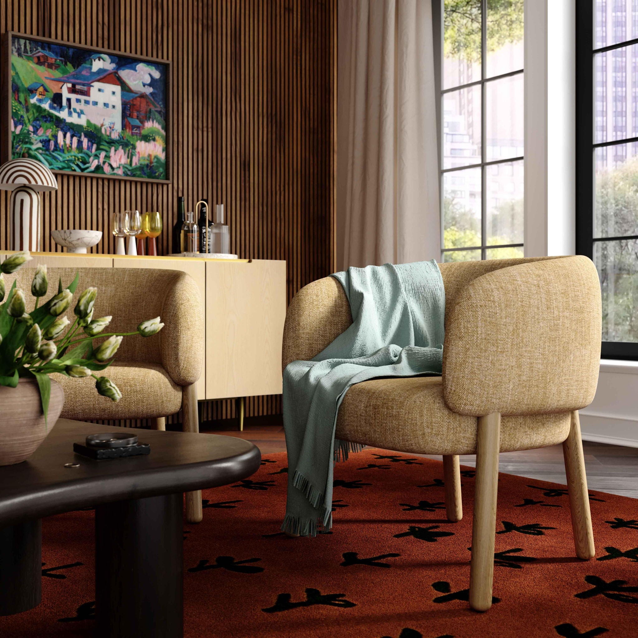 Foxy - Performance Basketweave Chenille Accent Chair - Urban Living Furniture (Los Angeles, CA)