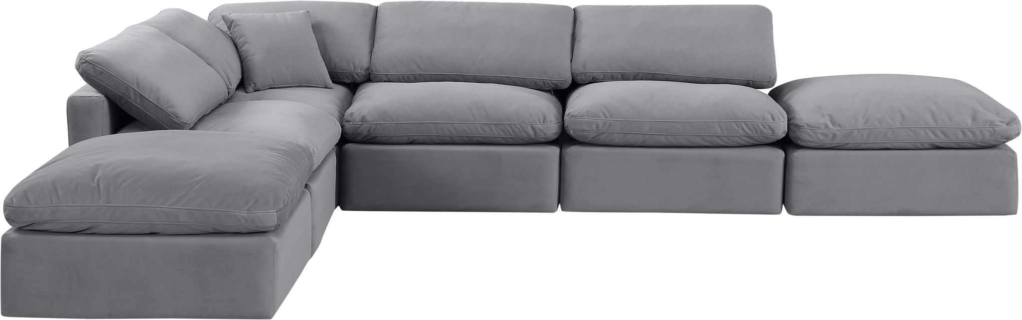 Indulge - Velvet 6 Piece Modular Armless Sectional - Urban Living Furniture (Los Angeles, CA)